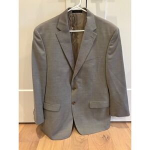 Lauren Ralph Lauren Wool Blazer Men's 44R Grey Sport Coat Suit Jacket 2 Button